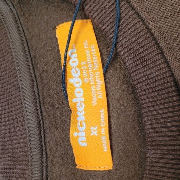 NEW XL REN & STIMPY NICKELODEON TV BROWN CREW GRAPHIC SWEATER SWEATSHIRT NWT - Picture 5 of 11